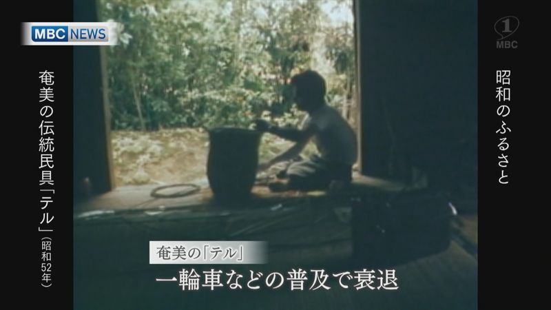1977年：奄美の伝統民具「テル」